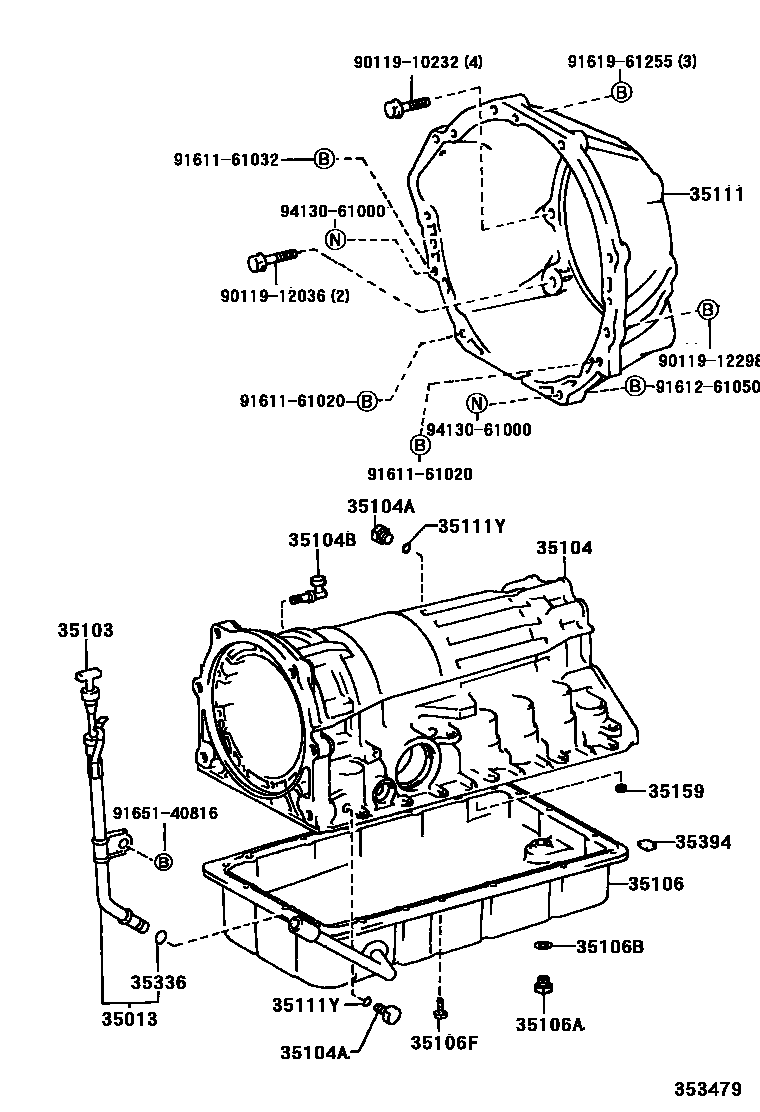 3503 — TRANSMISSION CASE & OIL PAN (ATM)