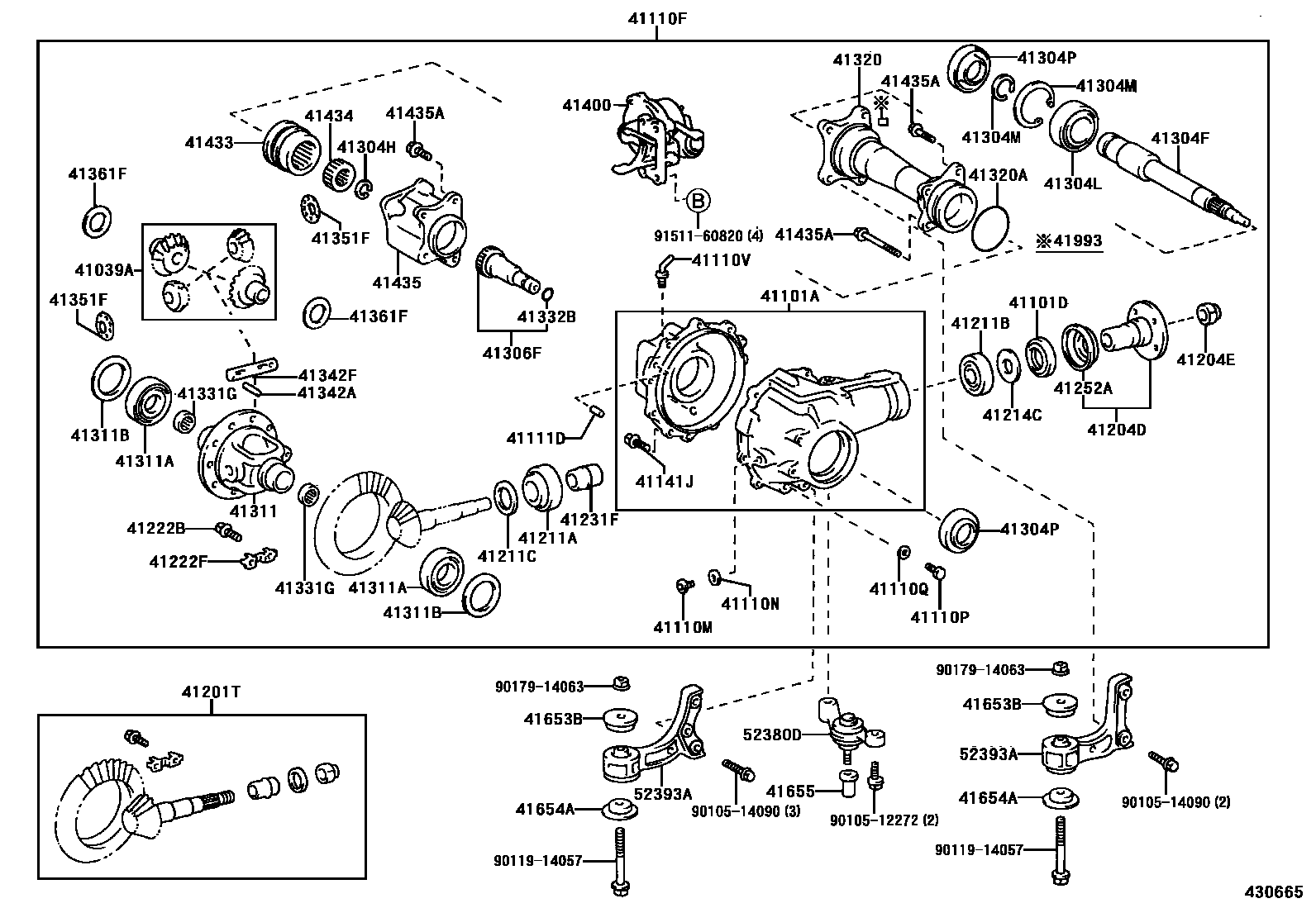 4301 — FRONT AXLE HOUSING & DIFFERENTIAL