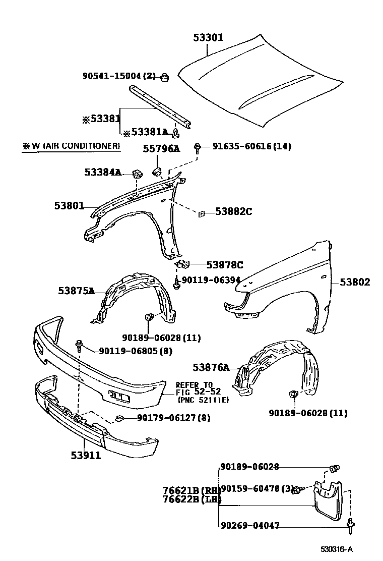 5353 — HOOD & FRONT FENDER
