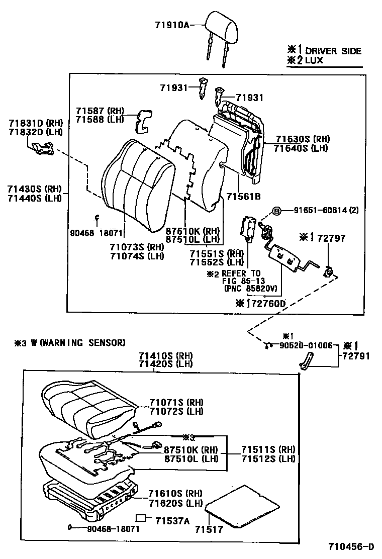 7151 — SEAT & SEAT TRACK