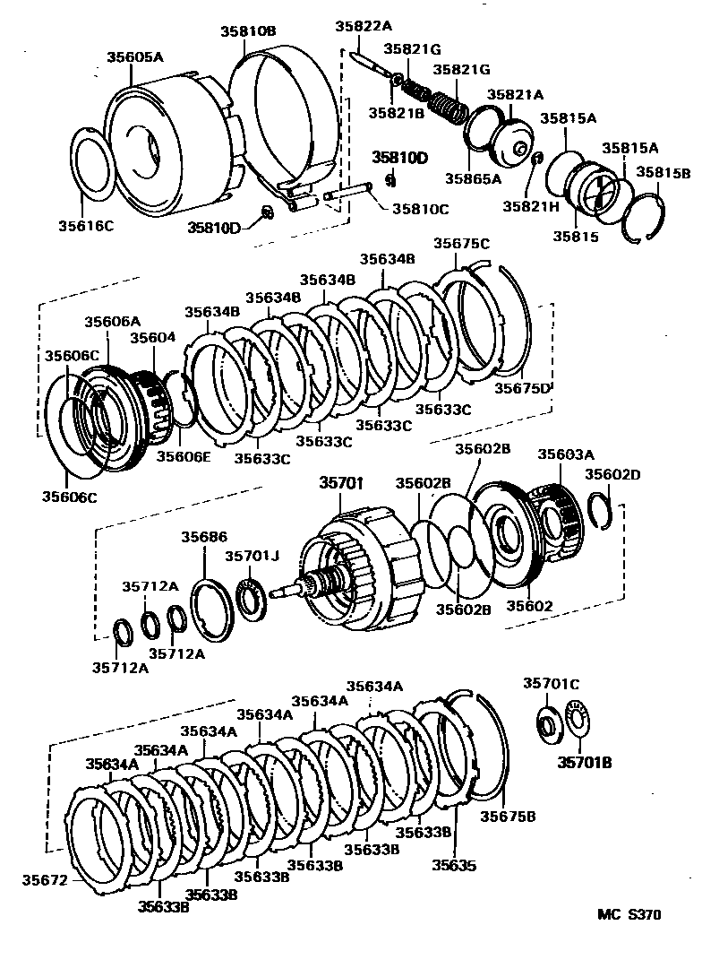 3507 — BRAKE BAND & MULTIPLE DISC CLUTCH (ATM)