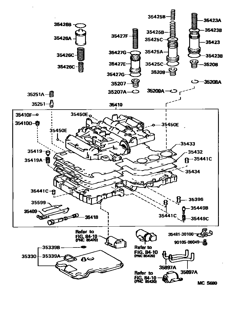 3512 — VALVE BODY & OIL STRAINER (ATM)