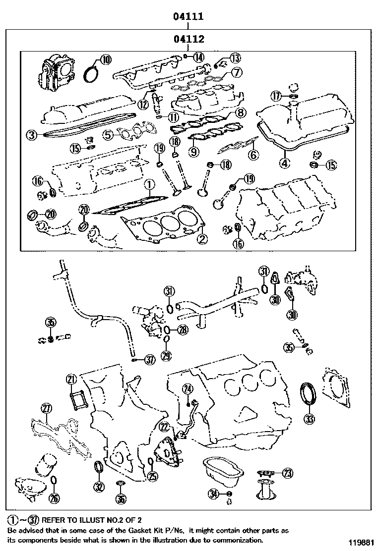 1103 — ENGINE OVERHAUL GASKET KIT
