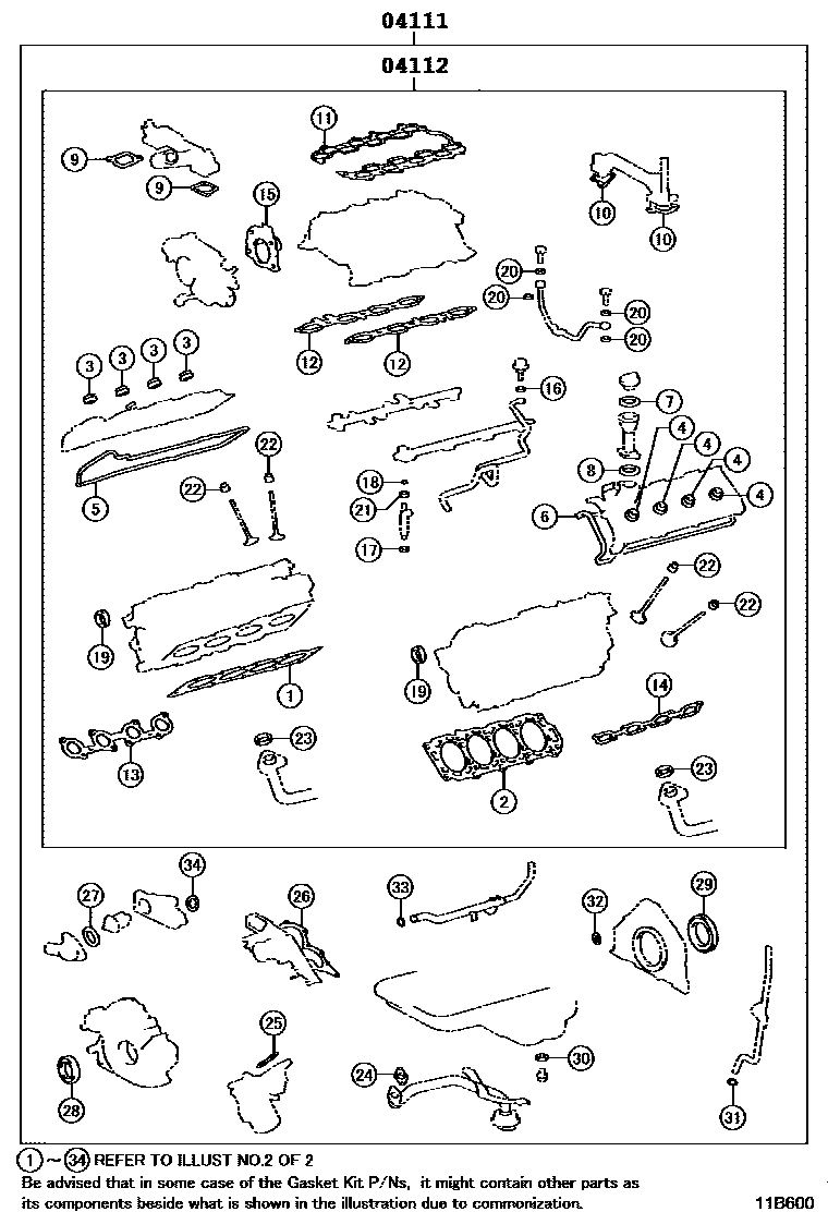 1103 — ENGINE OVERHAUL GASKET KIT
