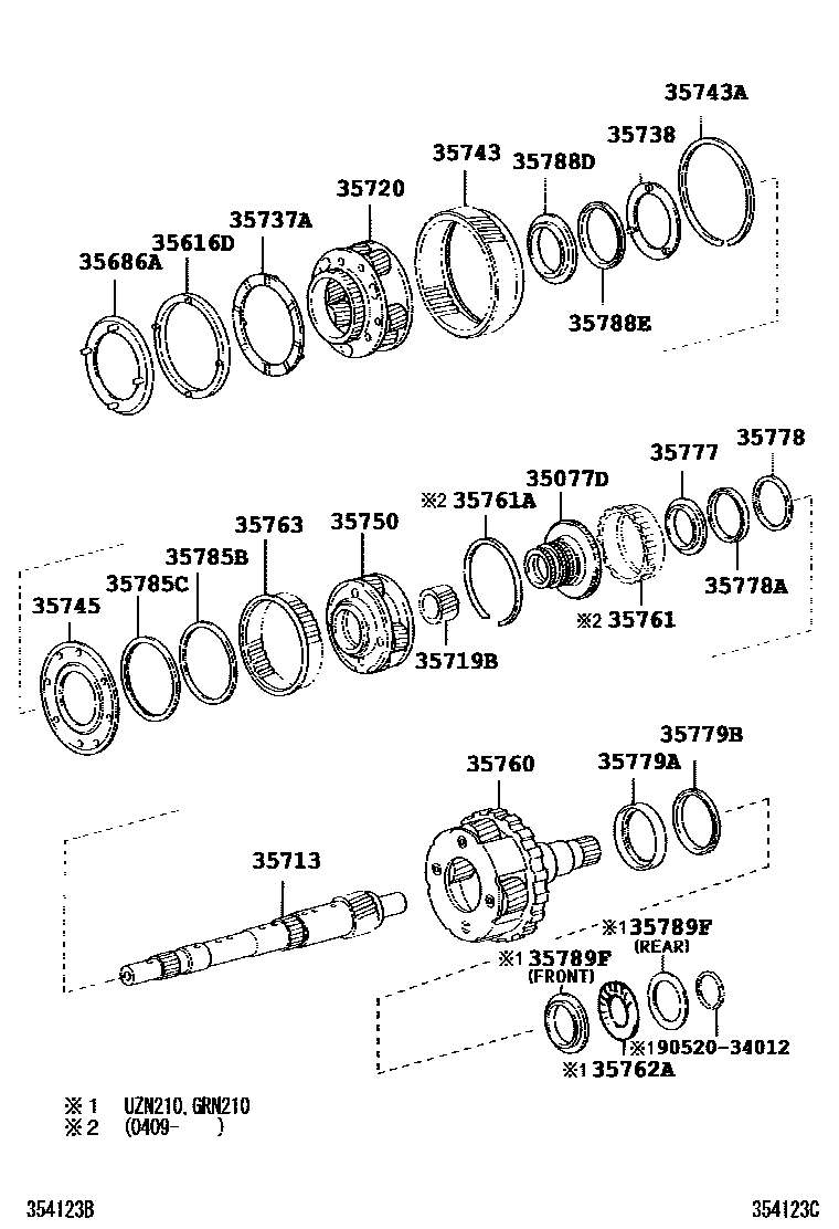 3510 — PLANETARY GEAR, REVERSE PISTON & COUNTER GEAR(ATM)