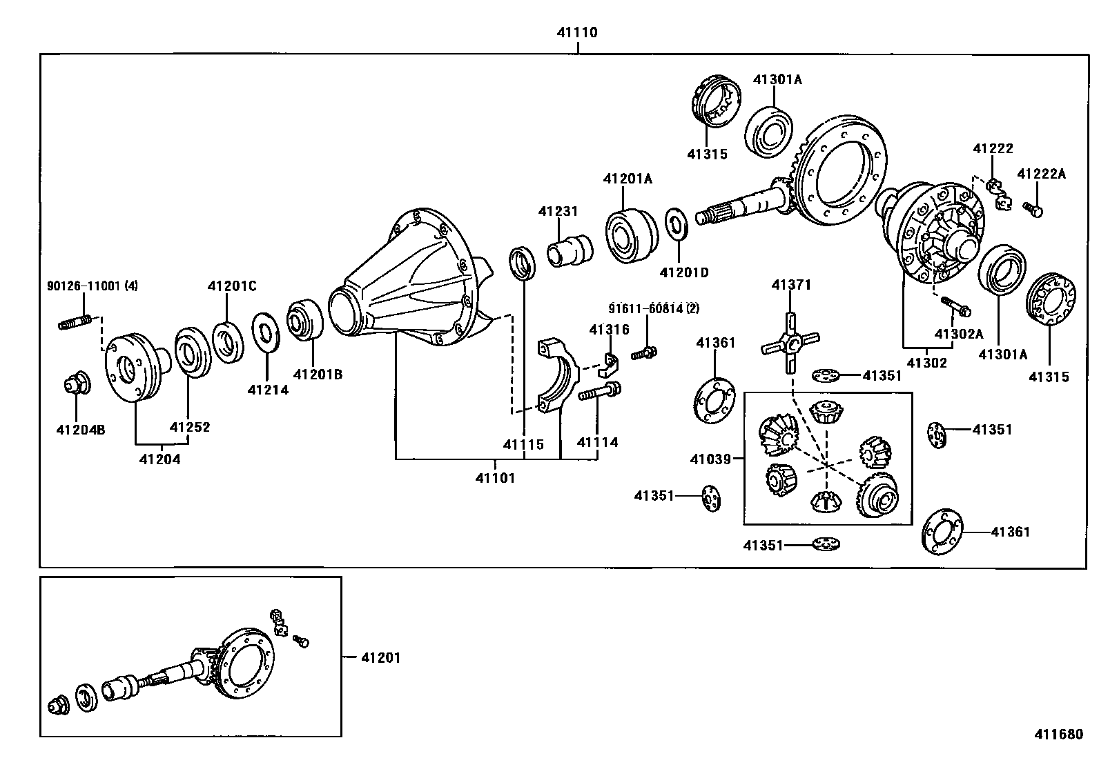 4101 — REAR AXLE HOUSING & DIFFERENTIAL
