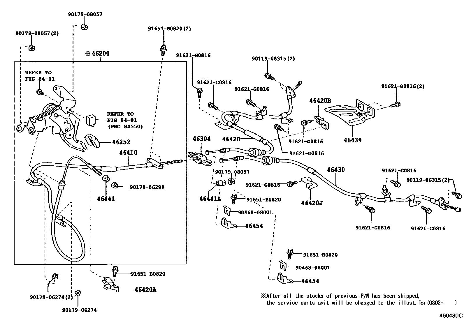 4601 — PARKING BRAKE & CABLE