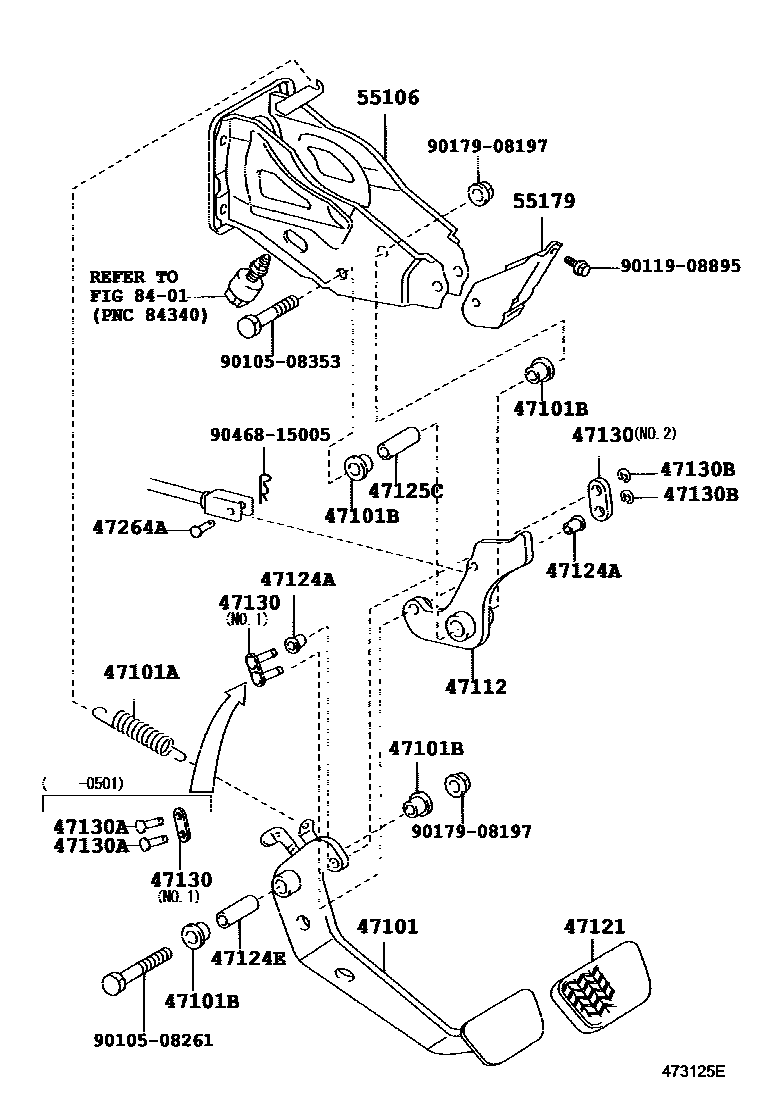 4701 — BRAKE PEDAL & BRACKET