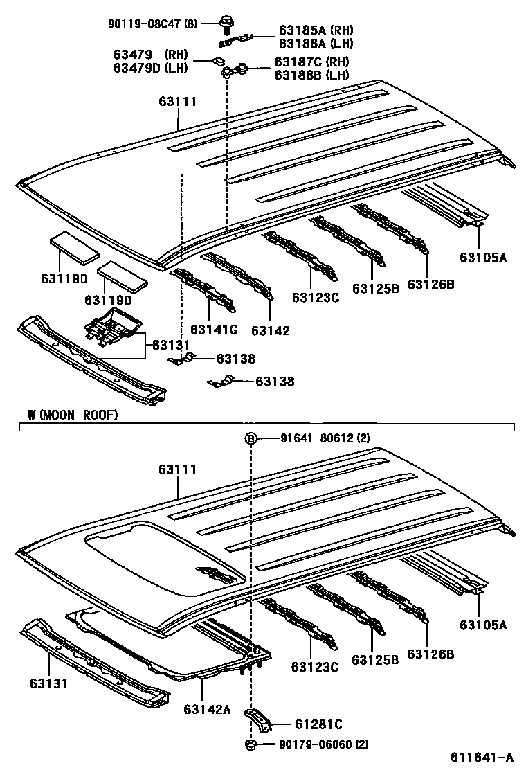 6153 — ROOF PANEL & BACK PANEL