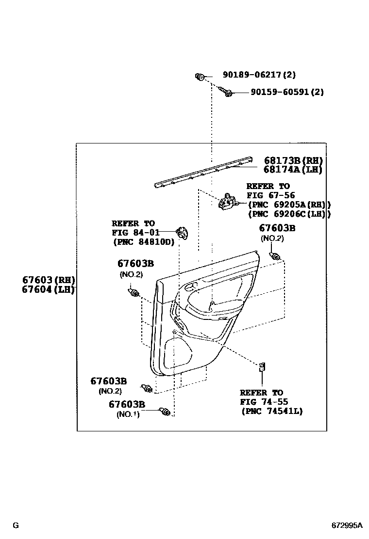 6755 — REAR DOOR PANEL & GLASS