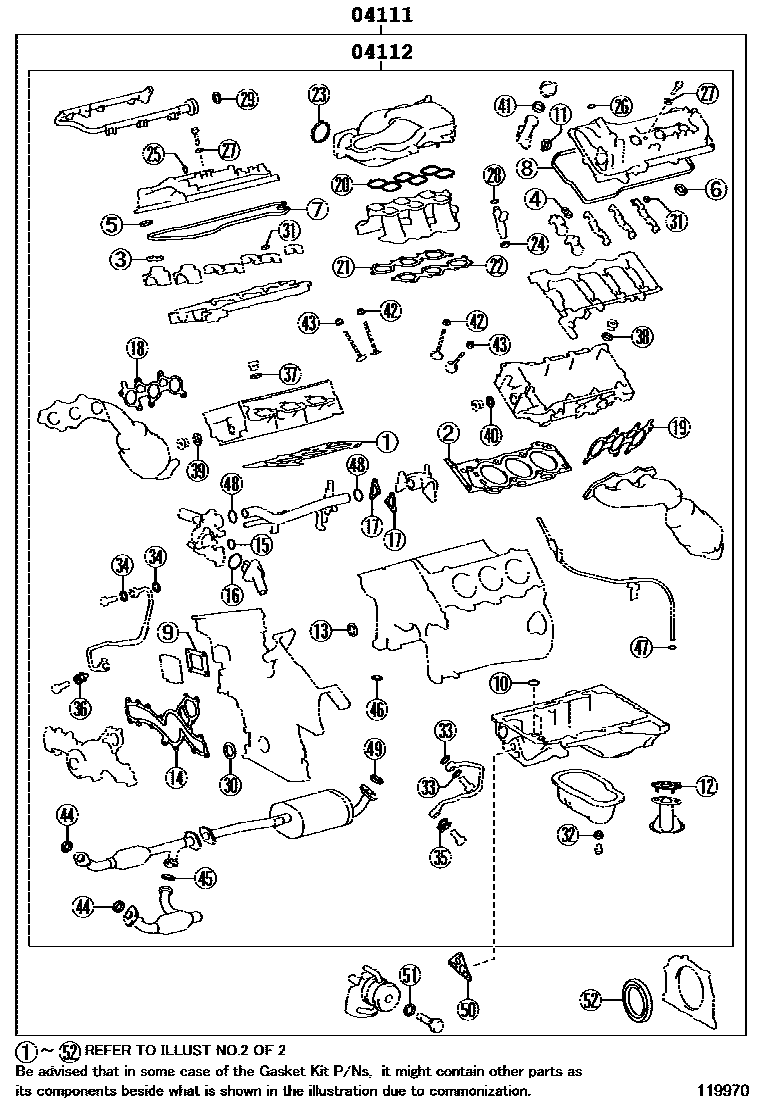 1103 — ENGINE OVERHAUL GASKET KIT