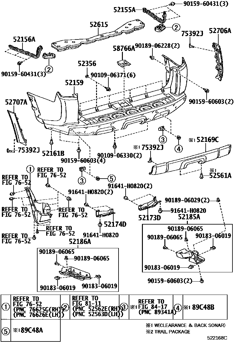 5253 — REAR BUMPER & BUMPER STAY