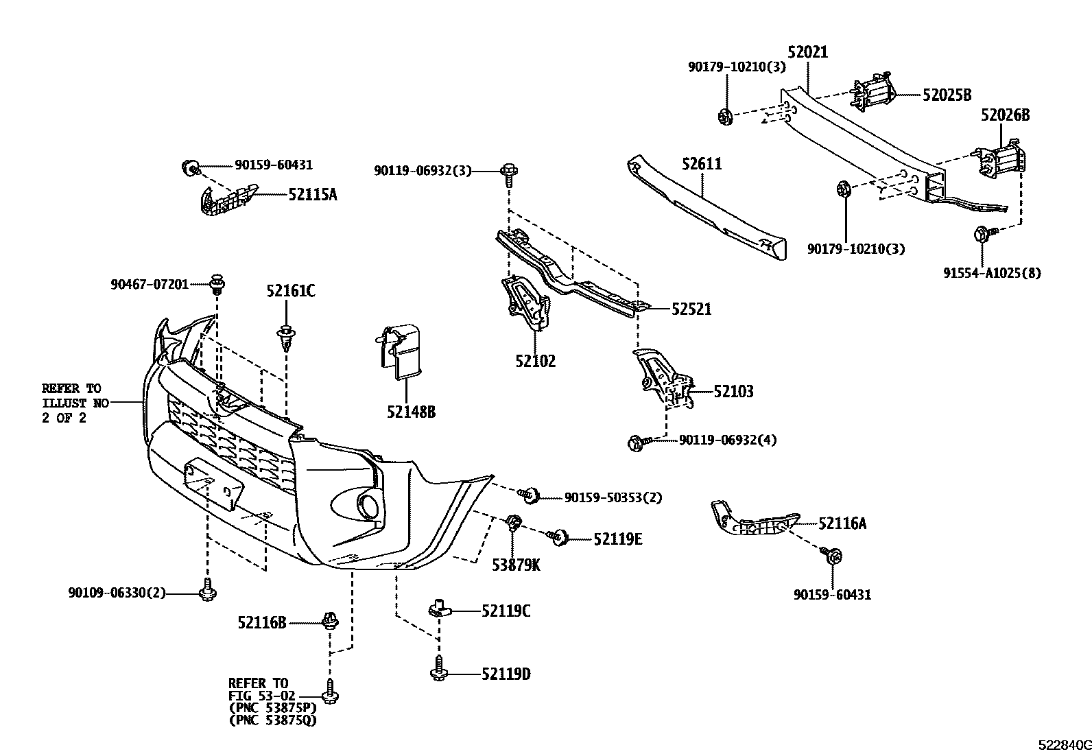 5252 — FRONT BUMPER & BUMPER STAY