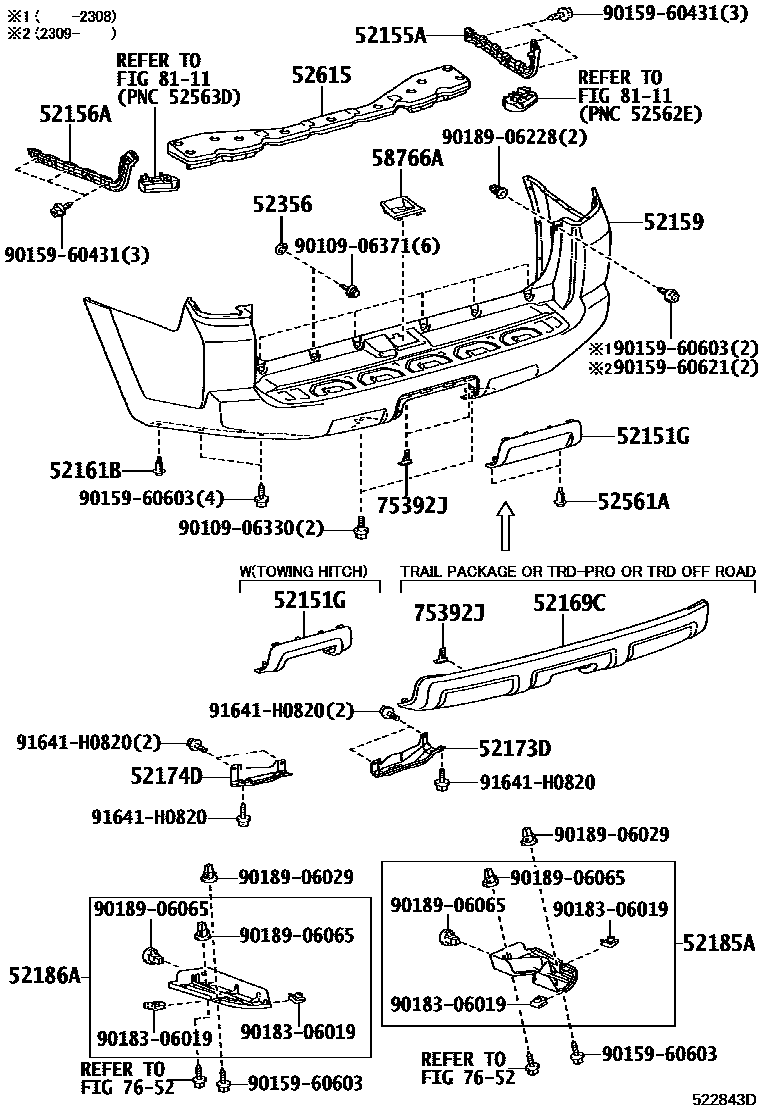 5253 — REAR BUMPER & BUMPER STAY