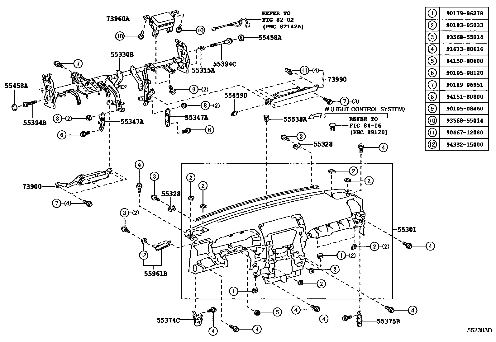 5551 — INSTRUMENT PANEL & GLOVE COMPARTMENT