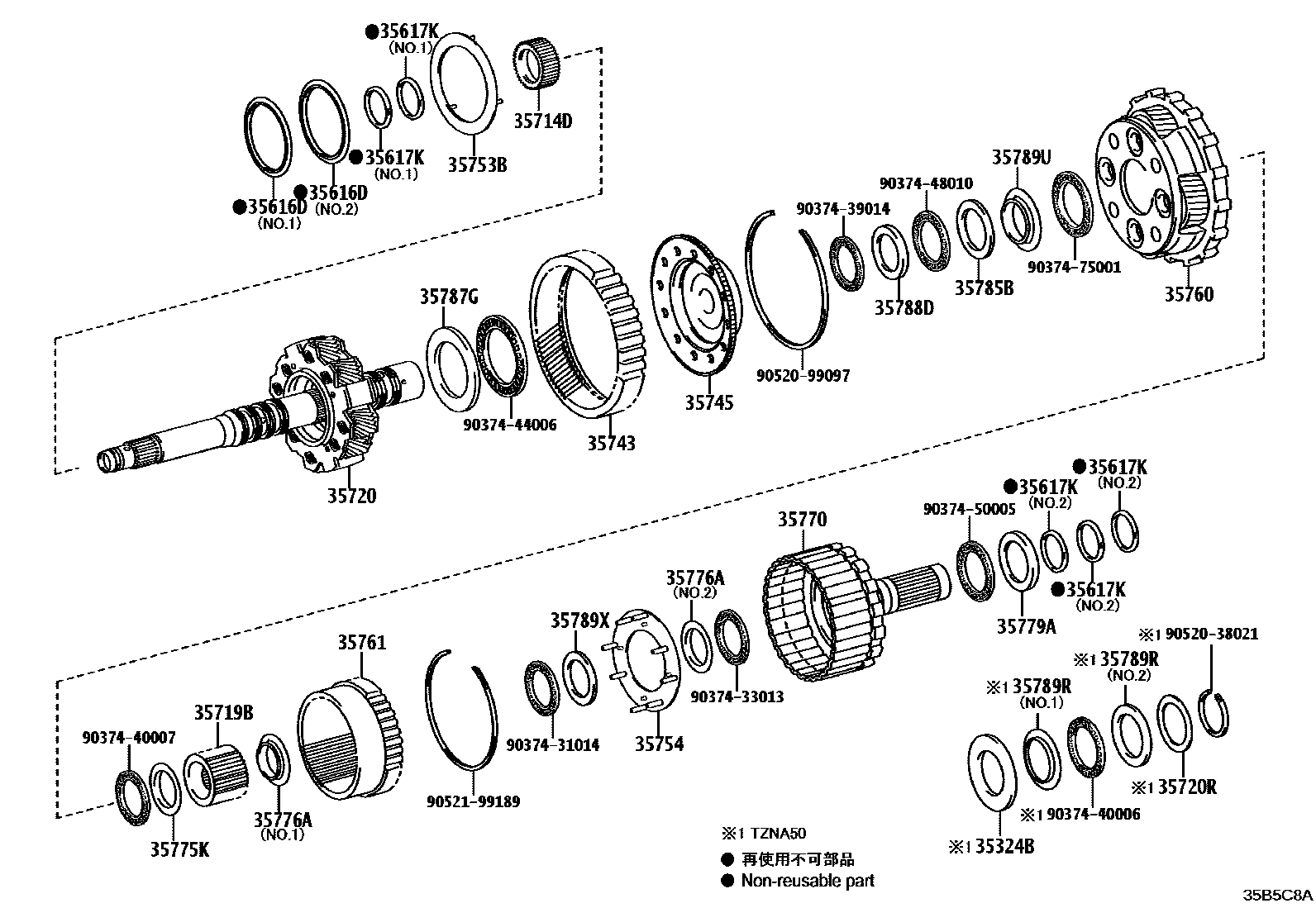 3510 — PLANETARY GEAR, REVERSE PISTON & COUNTER GEAR(ATM)