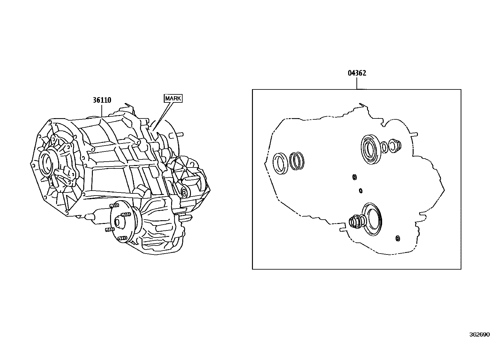 3608 — TRANSFER ASSEMBLY & GASKET KIT