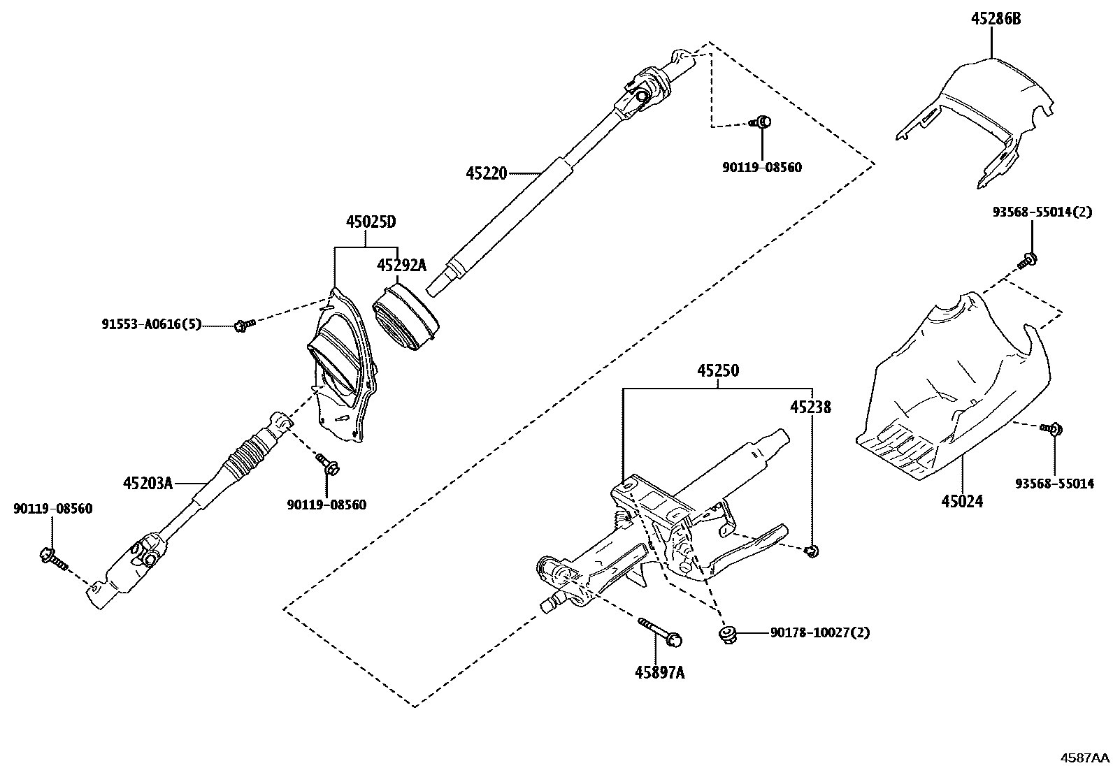 4501 — STEERING COLUMN & SHAFT