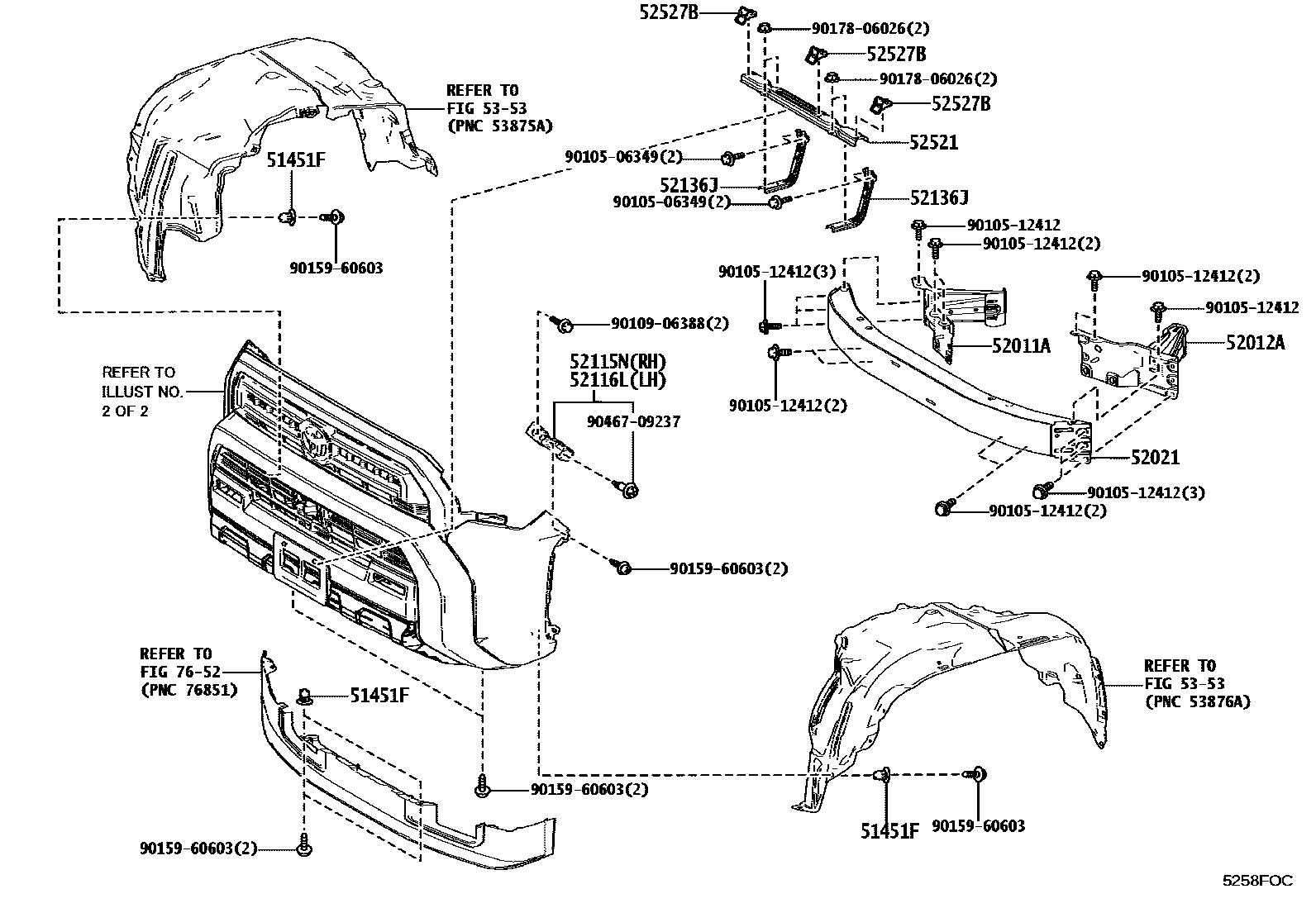 5252 — FRONT BUMPER & BUMPER STAY