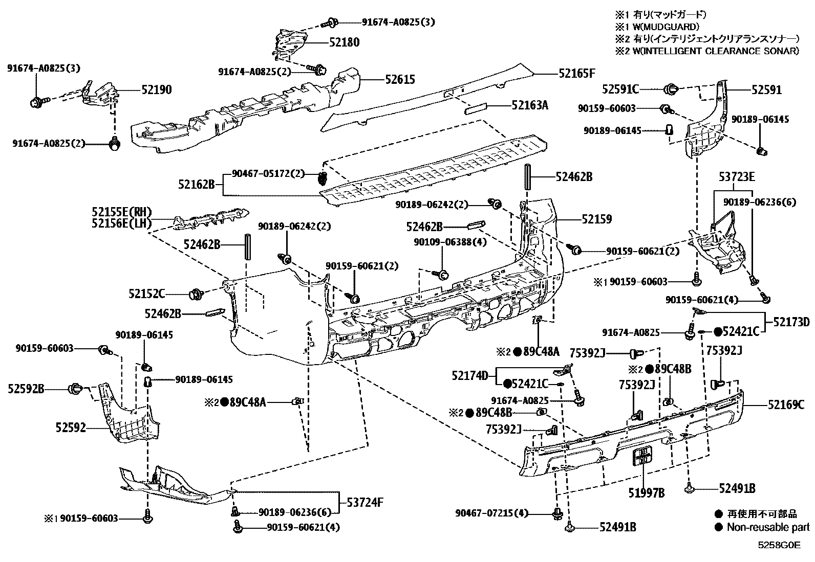 5253 — REAR BUMPER & BUMPER STAY