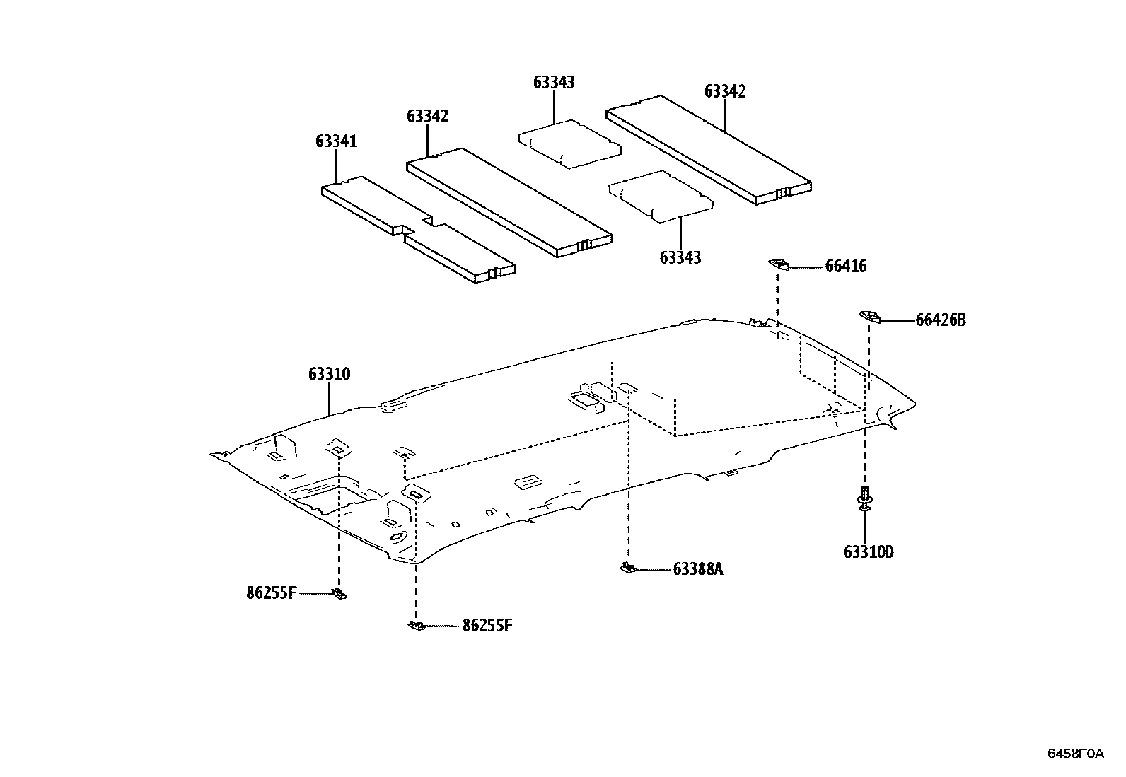 6452 — ROOF HEADLINING & SILENCER PAD