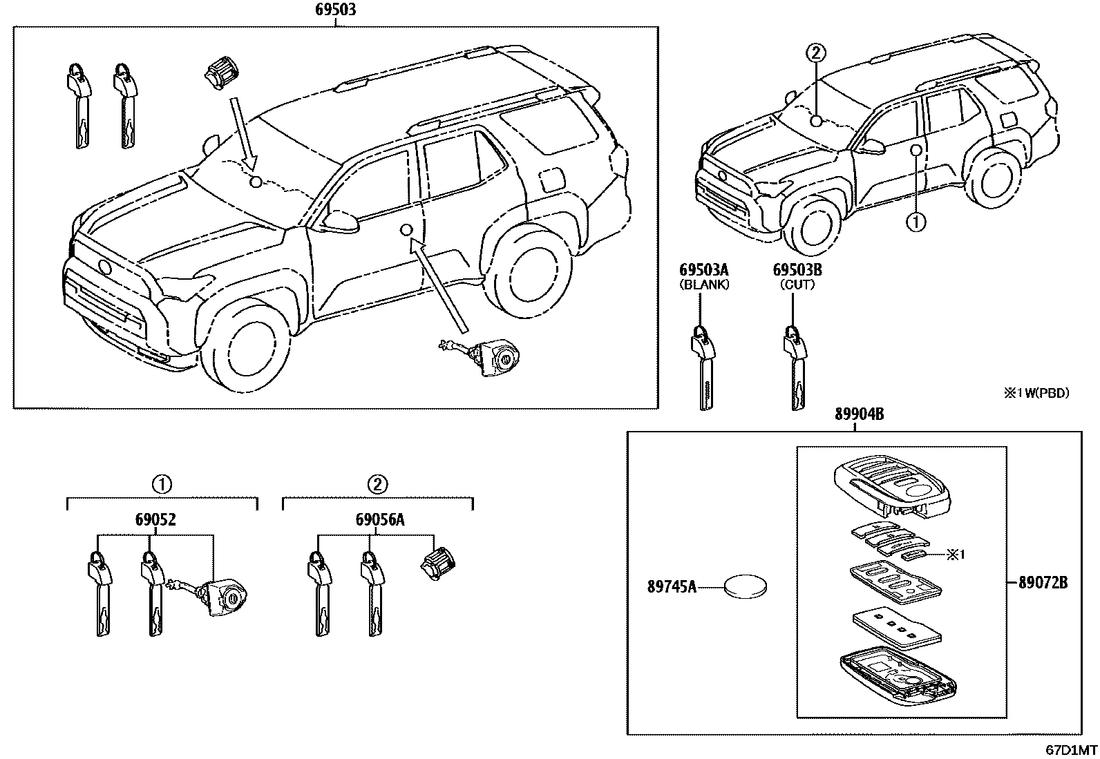 6765 — LOCK CYLINDER SET