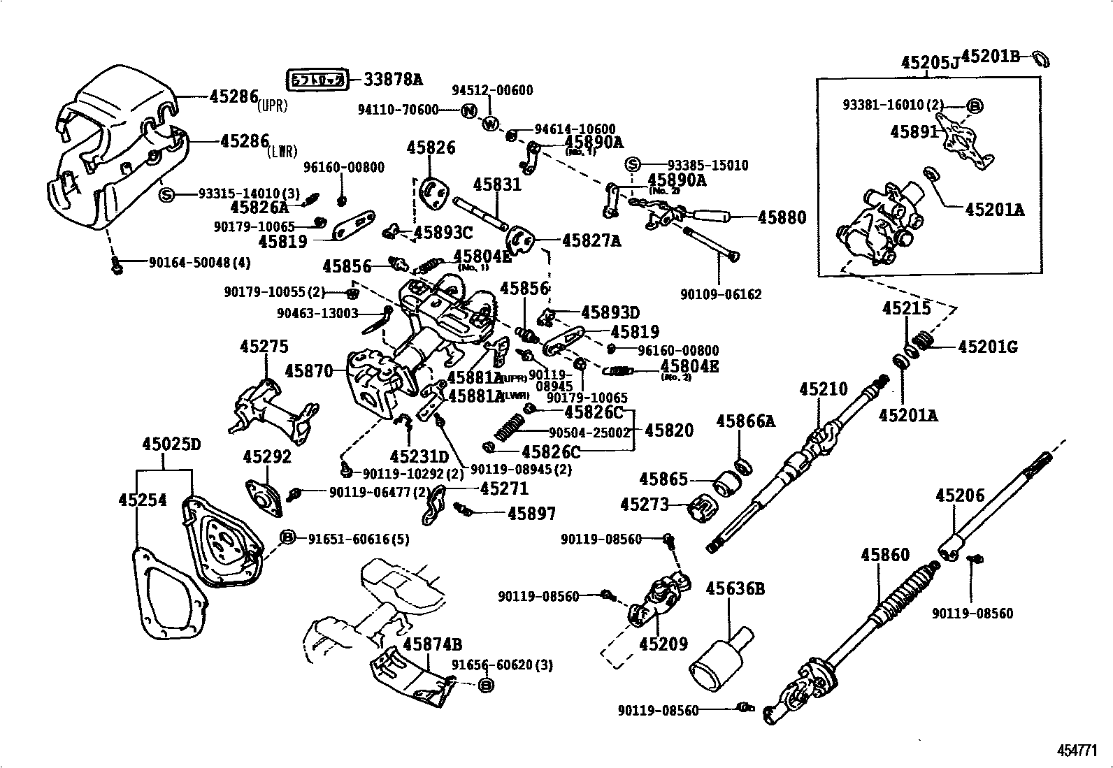 4501 — STEERING COLUMN & SHAFT