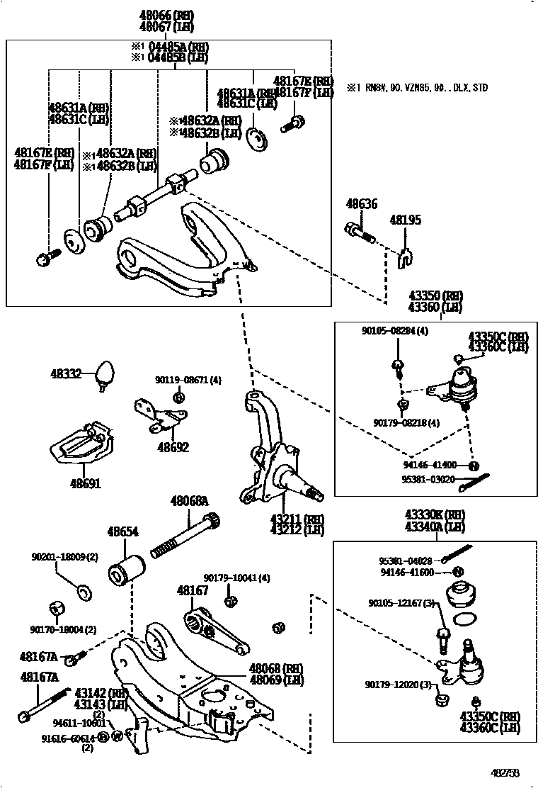 4802 — FRONT AXLE ARM & STEERING KNUCKLE