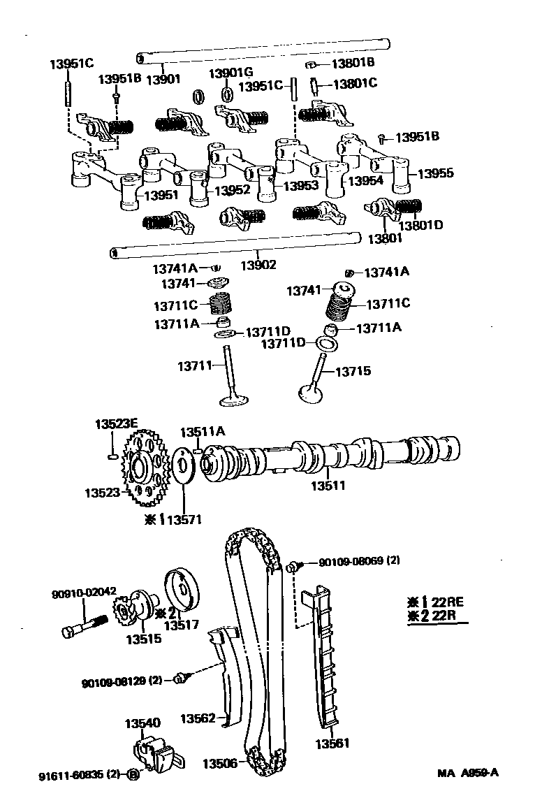 1302 — CAMSHAFT & VALVE