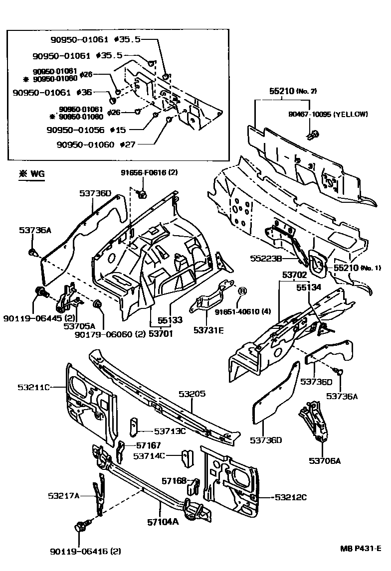 5355 — FRONT FENDER APRON & DASH PANEL