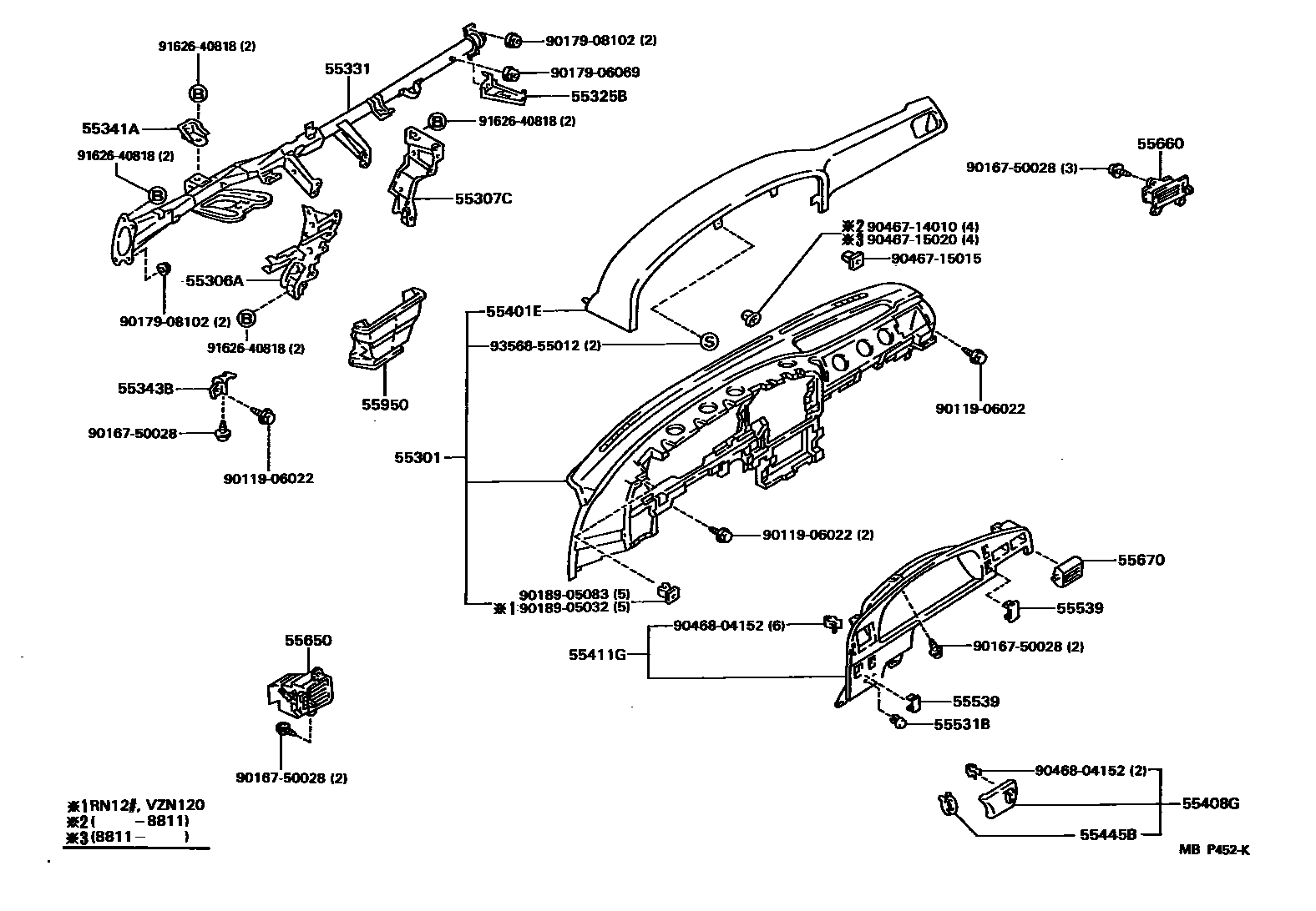 5551 — INSTRUMENT PANEL & GLOVE COMPARTMENT