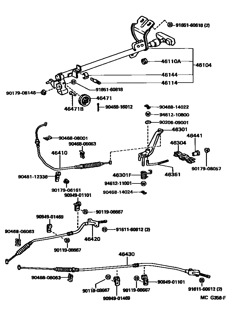 4601 — PARKING BRAKE & CABLE