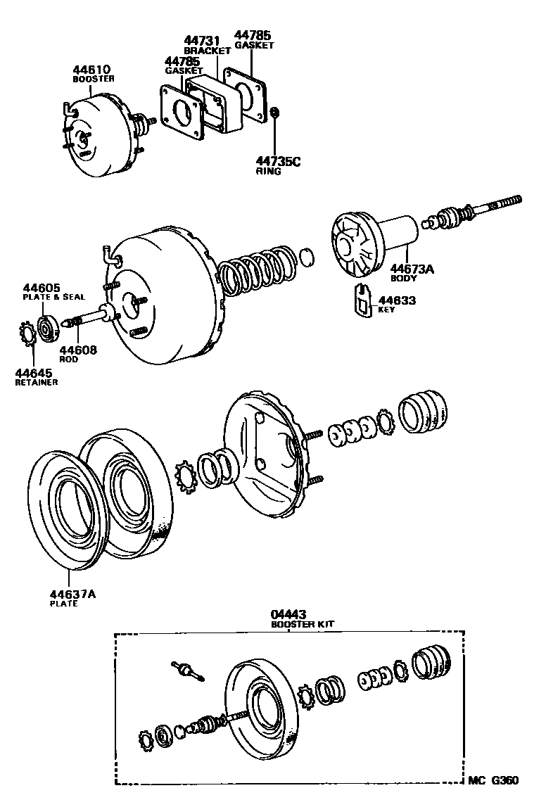 4703 — BRAKE BOOSTER & VACUUM TUBE