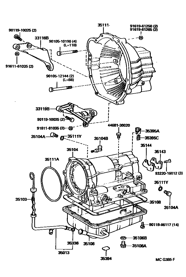 3503 — TRANSMISSION CASE & OIL PAN (ATM)
