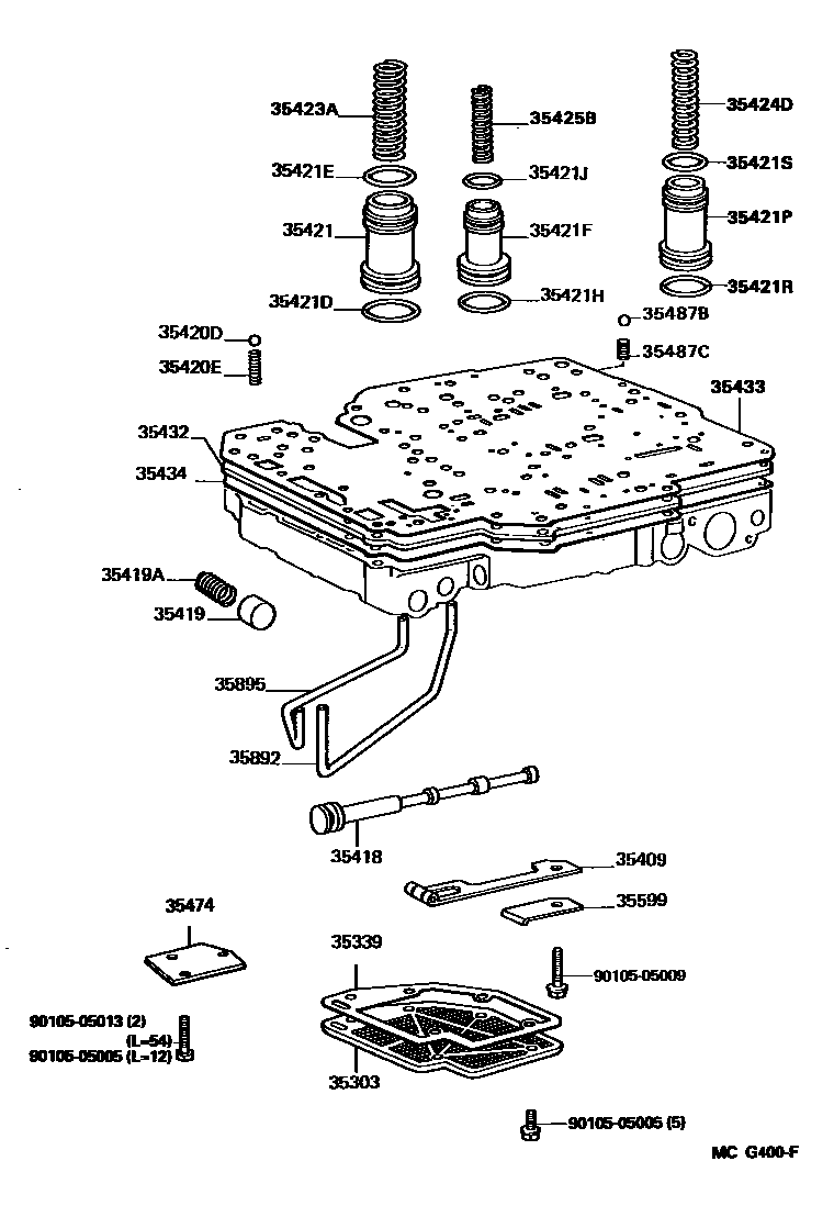 3512 — VALVE BODY & OIL STRAINER (ATM)