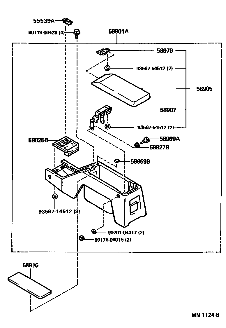 5855 — CONSOLE BOX & BRACKET
