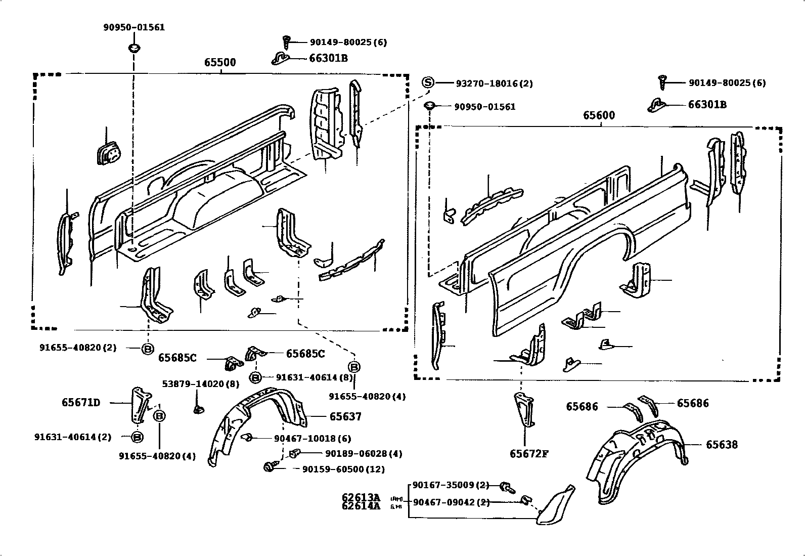 6554 — REAR BODY SIDE PANEL