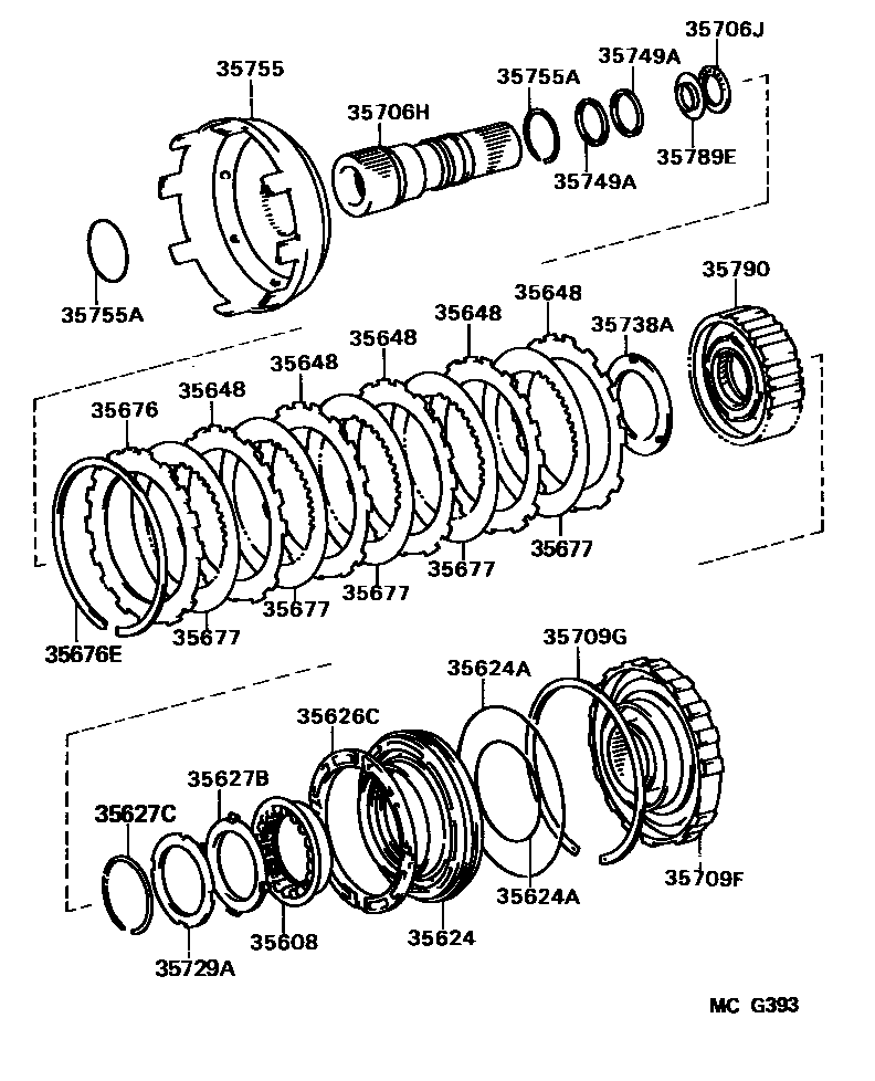 3508 — CENTER SUPPORT & PLANETARY SUN GEAR (ATM)