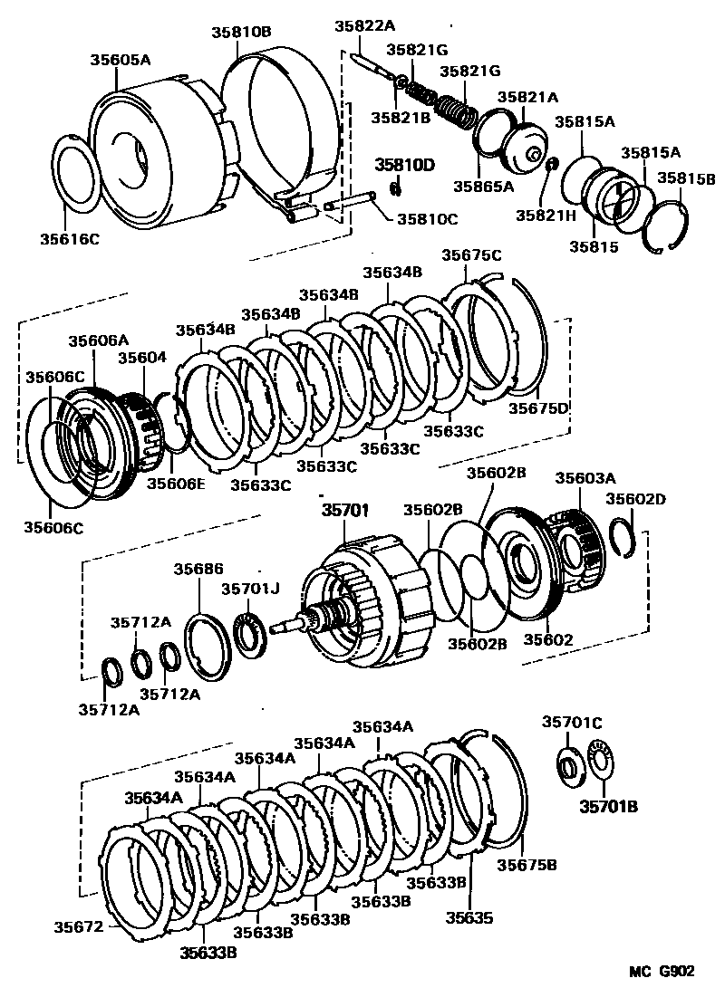 3507 — BRAKE BAND & MULTIPLE DISC CLUTCH (ATM)