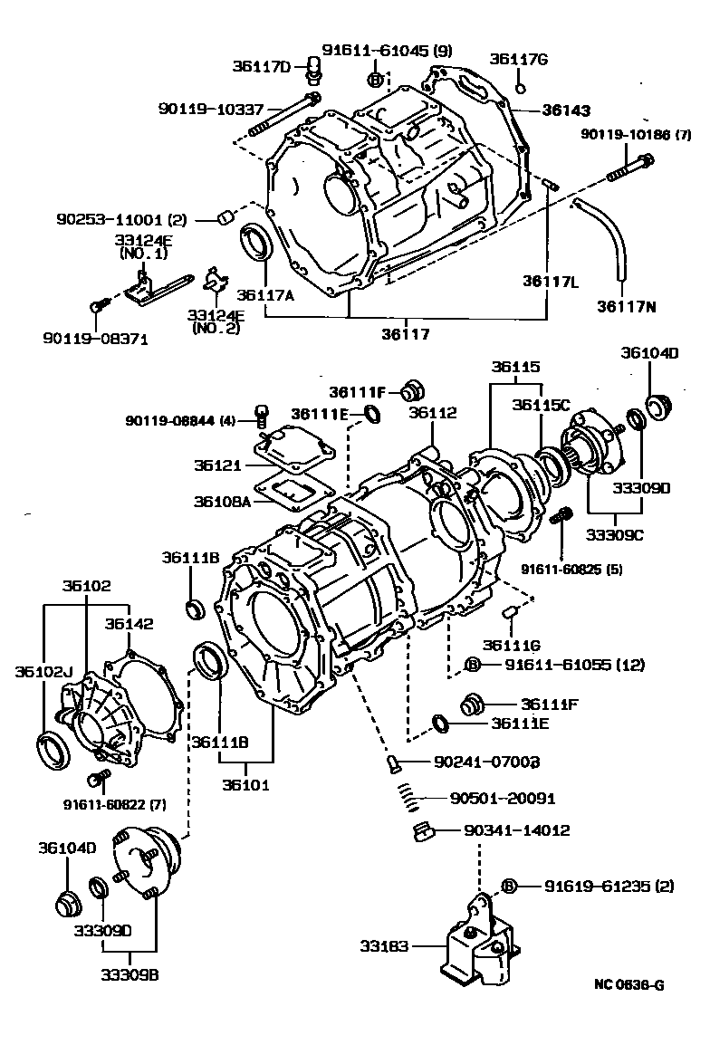3609 — TRANSFER CASE & EXTENSION HOUSING