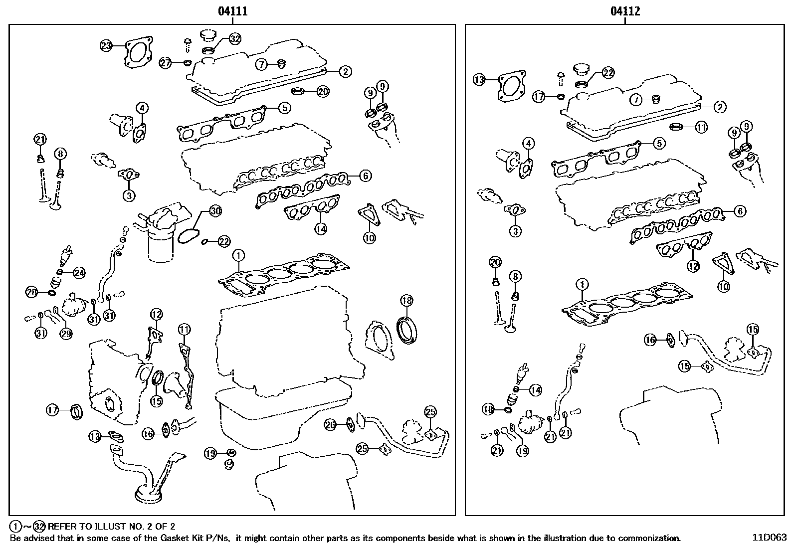 1103 — ENGINE OVERHAUL GASKET KIT