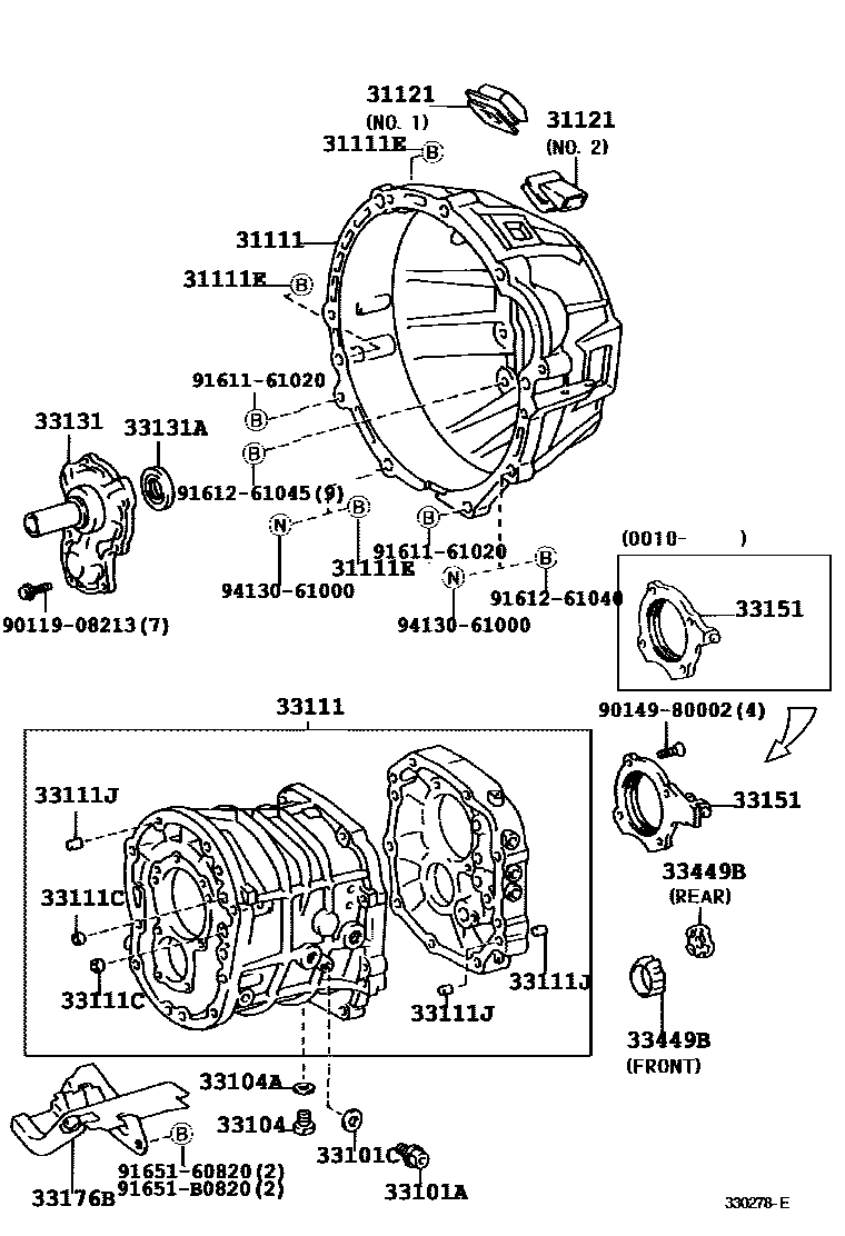 3302 — CLUTCH HOUSING & TRANSMISSION CASE (MTM)