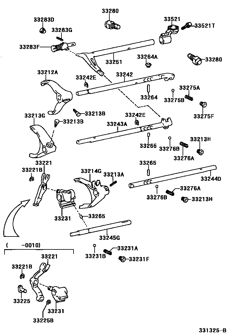 3307 — GEAR SHIFT FORK & LEVER SHAFT (MTM)