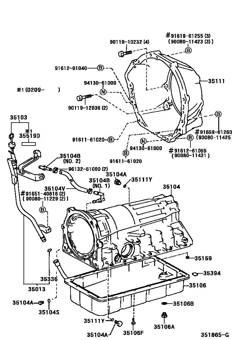 3503 — TRANSMISSION CASE & OIL PAN (ATM)