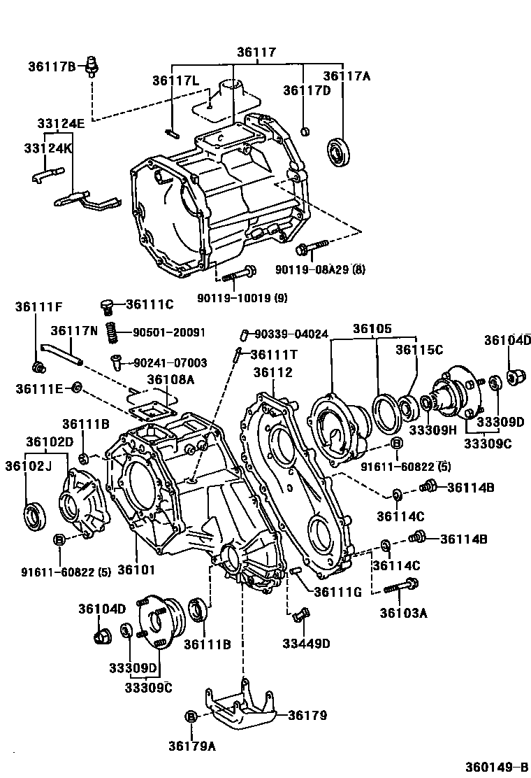 3609 — TRANSFER CASE & EXTENSION HOUSING