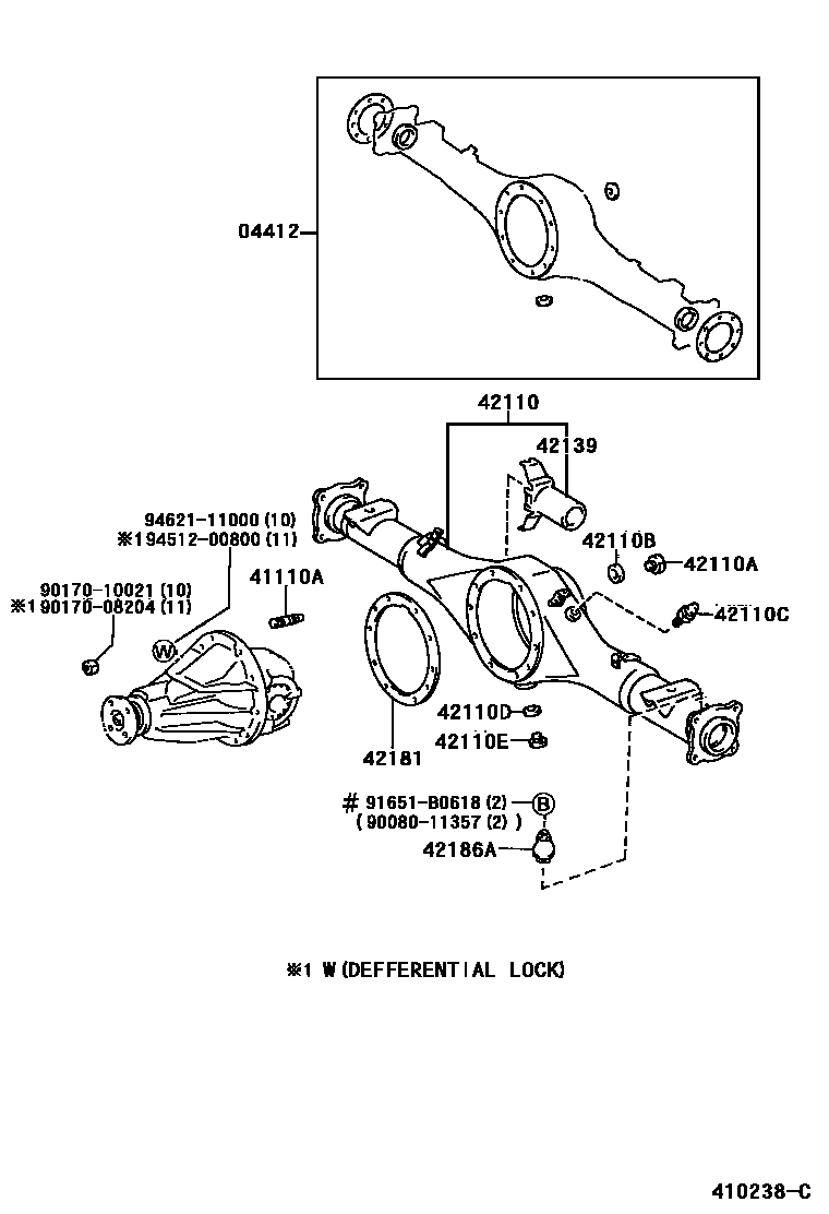 4101 — REAR AXLE HOUSING & DIFFERENTIAL