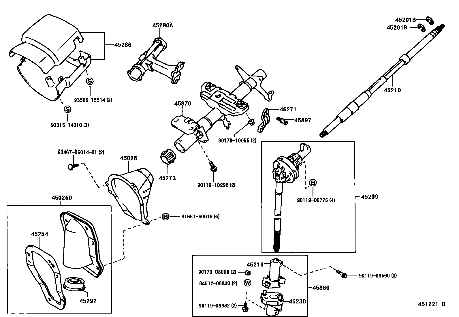 4501 — STEERING COLUMN & SHAFT
