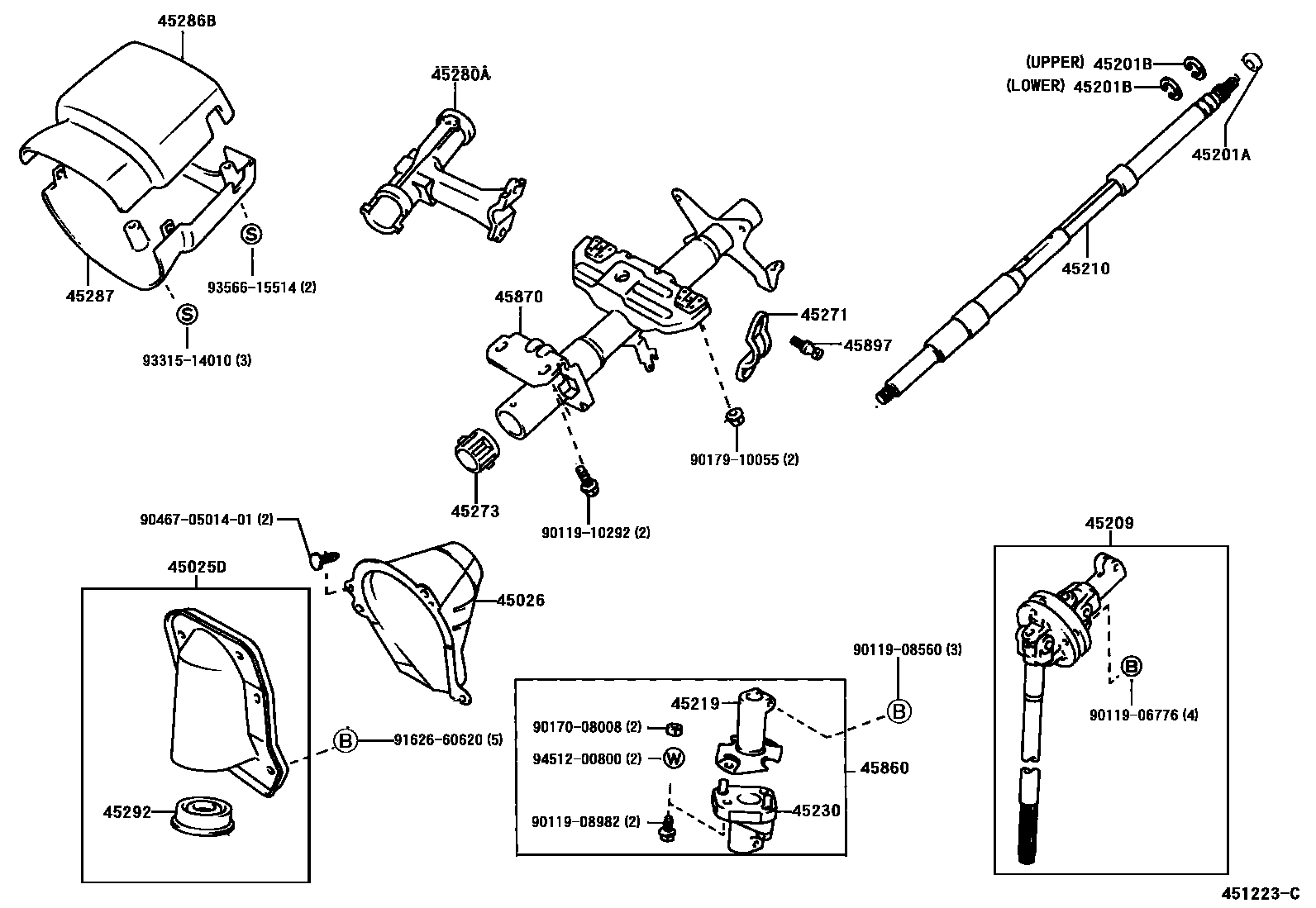 4501 — STEERING COLUMN & SHAFT
