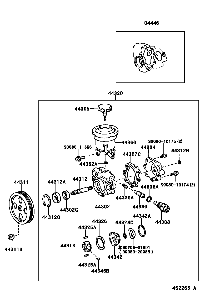 4502 — VANE PUMP & RESERVOIR (POWER STEERING)