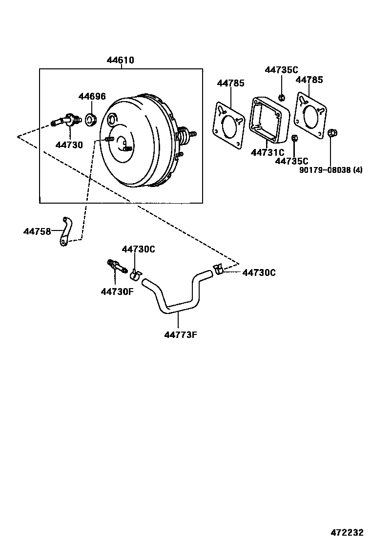 4703 — BRAKE BOOSTER & VACUUM TUBE